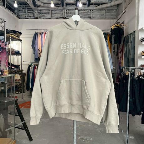 ESSENTIALS 3D SILICON LOGO HOODIE BEIGE XL 45437