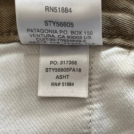 PATAGONIA 10S CORDUROY PANT BEIGE 34 92589