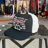 90S VINTAGE MESSAGE MESH CAP BLACK/WHITE 17967