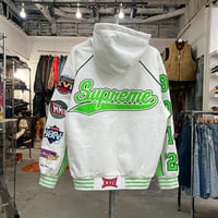 Supreme PLAYOFFS ZIP UP HOODED SWEATSHIRT WHITE MEDIUM 57290