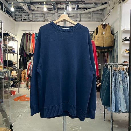 ACNE STUDIOS CREWNECK COTTON SWEATER NAVY XL/XXL FN-MN-KNIT000255 49222