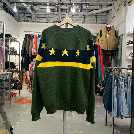 Supreme STARS SWEATER GREEN XL 81327