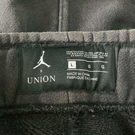 NIKE × UNION JORDAN NRG M J UN 2.0 FLC SWEAT PANT BLACK LARGE CT6495-010 55637