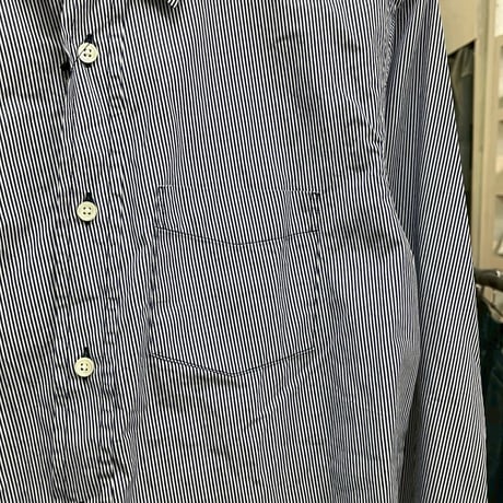 NEPENTHES PANELED STRIPE LS SHIRT  BLUE SMALL 65682