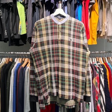 POLO RALPH LAUREN HENRY NECK CHEAK LS MULTI MEDIUM 06314
