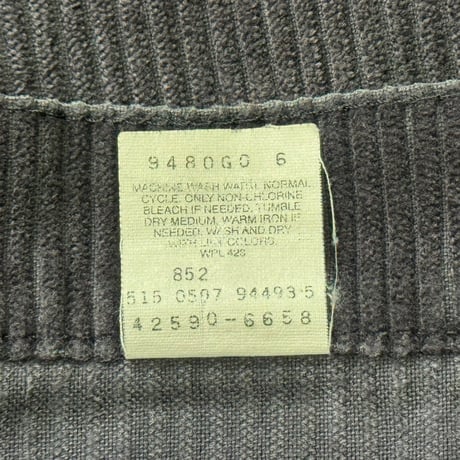 LEVI'S 90S SILVER TAB BAGGY CORDUROY CUT OFF PANT BLACK 32 52245