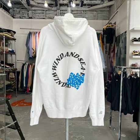 WIND AND SEA × GOD SELECTION CIRCLE LOGO HOODIE XXX WHITE LARGE 31732