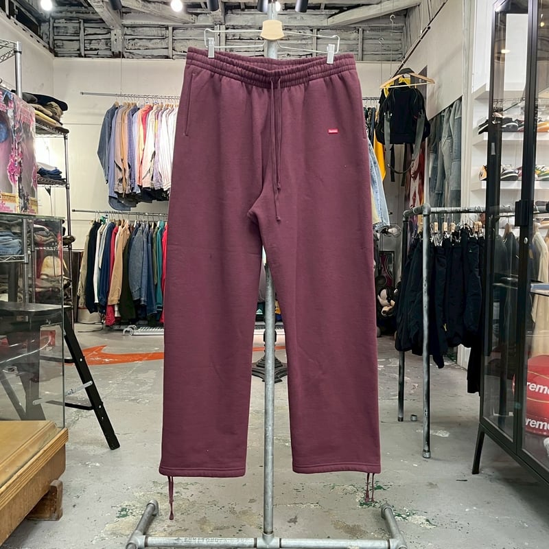 Supreme SMALL BOX DRAWCORD SWEATPANT MAROON XL