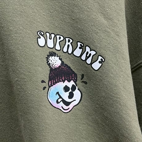Supreme SNOWMAN HOODED SWEATSHIRT LIGHT OLIVE XL 47731