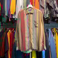 POLO RALPH LAUREN BONNARD 53%SILK 47%LINEN SHIRT LARGE 45186