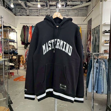 MITCHEL＆NESS × MASTERMIND BRANDED HOODIE BLACK XL 29872