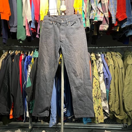 LEVIS 90S 501 OVER DYE BLACK DENIM 33/34 64620