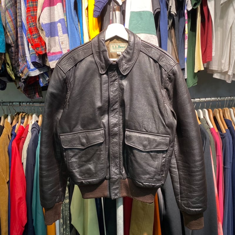 L.L.BEAN 80-90S A2 TYPE LEATHER JACKET DARKBROW L.L.BEAN 80-90S A2 TYPE LEATHER JACKET DARKBROW