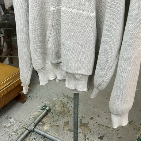 ESSENTIALS LOGO KNIT HOODIE WHITE XL 51106