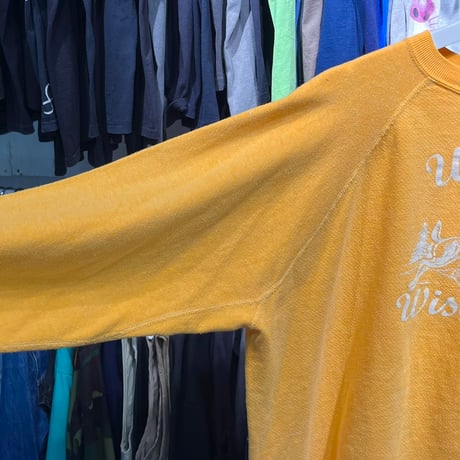 VINTAGE 60S WINTER WISCONSIN SWEAT YELLOW fits XL 66493