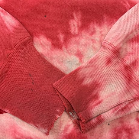 CHAMPION 90S SCRIPT LOGO RW BLEACH SWEAT RED LARGE 87772