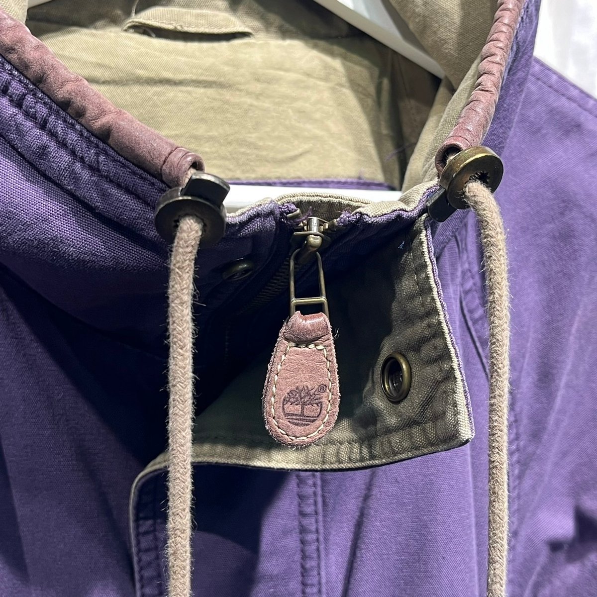 TIMBERLAND 00-90S PIPING LEATHER JACKET PURPLE