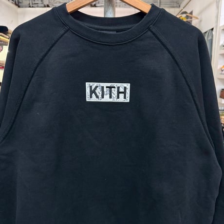 KITH × MLB LA DODGERS ARCHED CREWNECK BLACK LARGE 17533