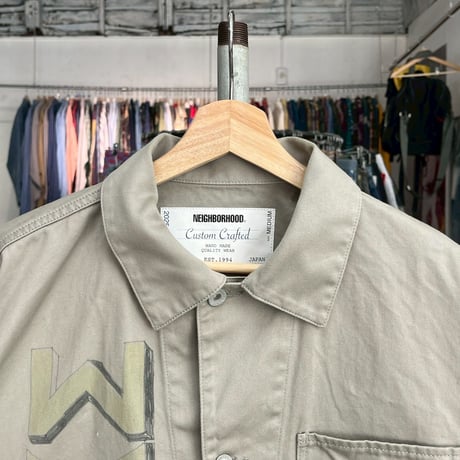 NEIGHBORHOOD 25SS MEMORIAL COVERALL JACKET GRAY MEIDUM 251AQNH-JKM01 26926