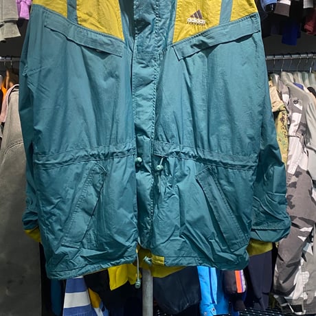 adidas EQUIPMENT NYLON JACKET GREEN/YELLOW LARGE 69673
