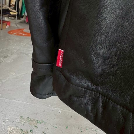 Supreme × THE NORTH FACE LEATHER MOUNTAIN PARKA BLACK SMALL 75644