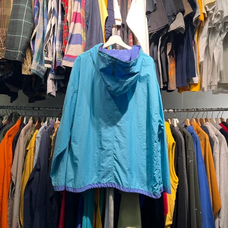 GAP 90S NYLON  2TONE JACKET LIGHTBLUE/PURPLE LARGE 20799
