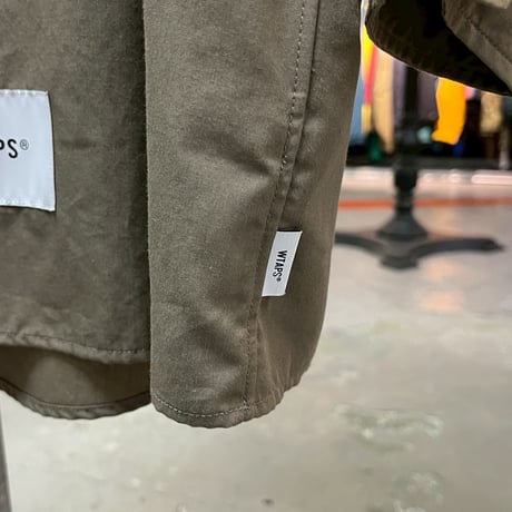WTAPS BD 02 CTPL BROADCLOTH LS SHIRT OLIVE DRAB 04 222TQDT-SHM03 90209