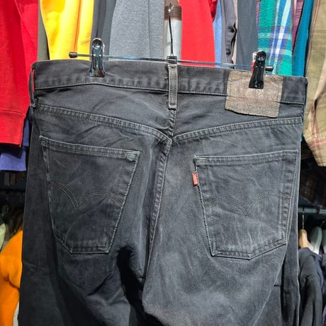 LEVI'S 90S 501 OVER DYE DENIM PANT BLACK 34/36 74042