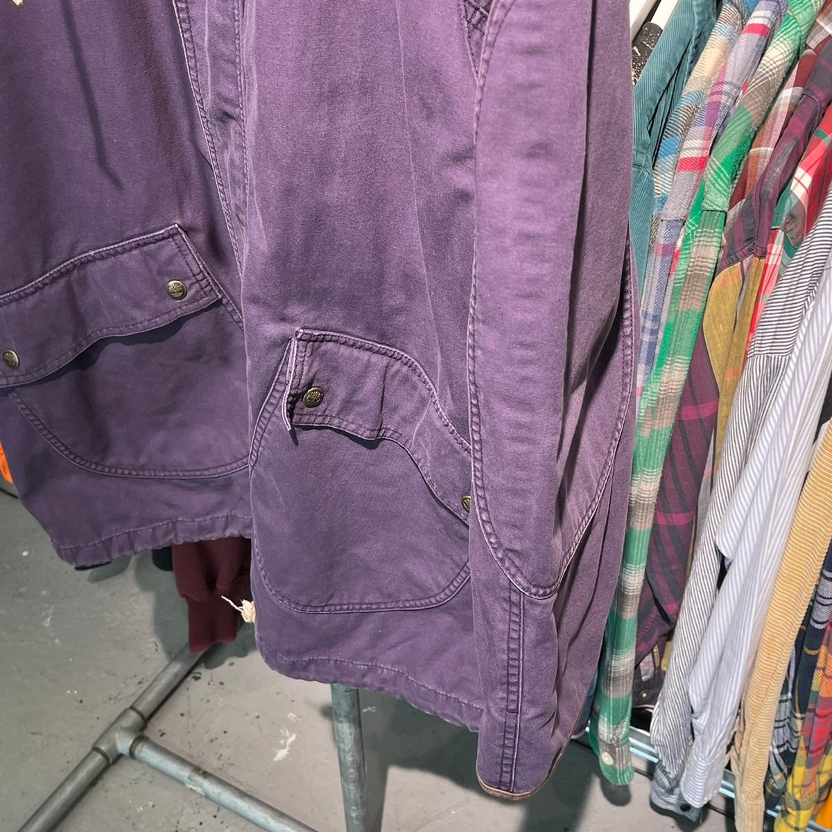 TIMBERLAND 00-90S PIPING LEATHER JACKET PURPLE