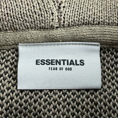 ESSENTIALS KNIT HOODIE  HARVEST MEDIUM