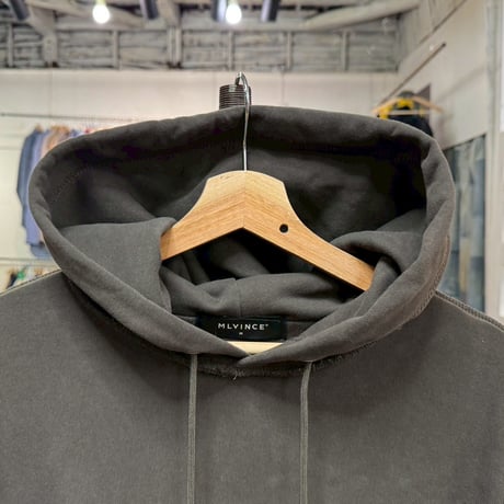 MLVINCE INSIDEOUT HEAVY WEIGHIT EMBROIDERY LOGO HOODIE BROWN MEDIUM 48078