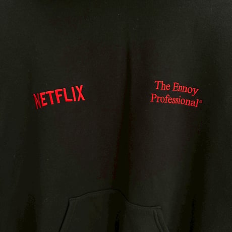 ENNOY × NETFLIX HOODIE BLACK LARGE 17576