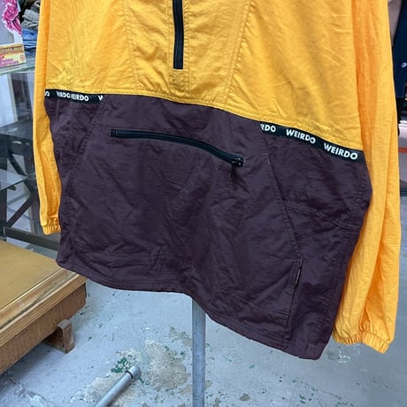 WEIRDO TOOL COMPANY PACKABLE HOODIE  YELLOW/BROWN MEDIUM 11728