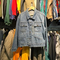 VINTAGE 70S DENIM TRACKER JACKET INDIGO FITS MEDIUM 43807