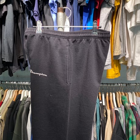 CHAMPION 90-00S LOGO PRINT SWEAT PANT BLACK MEDIUM 61377