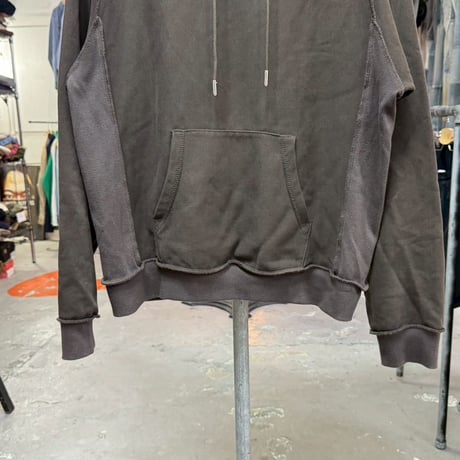 MLVINCE INSIDEOUT HEAVY WEIGHIT EMBROIDERY LOGO HOODIE BROWN MEDIUM 48078