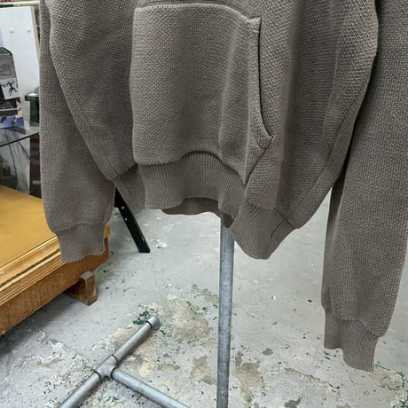 ESSENTIALS KNIT HOODIE  HARVEST MEDIUM