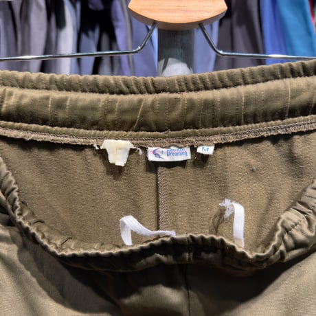 VINTAGE 80-90S THREE LINE TRACK PANT KHAKI MEDIUM 40851