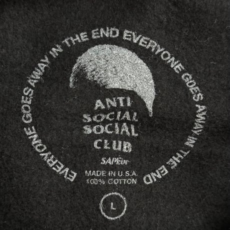SAPEur × ANTI SOCIAL SOCIAL CLUB ASSC DoTMAN HEADS SWEAT HOODIE BLACK LARGE 40370