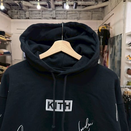 KITH CITY SCRIPT HOODIE BLACK LARGE 17578