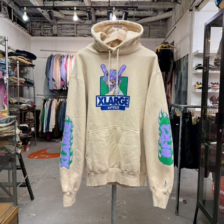 FR2 × XLARGE COLLABORATION WITH HOODIE BEIGE XL 92322
