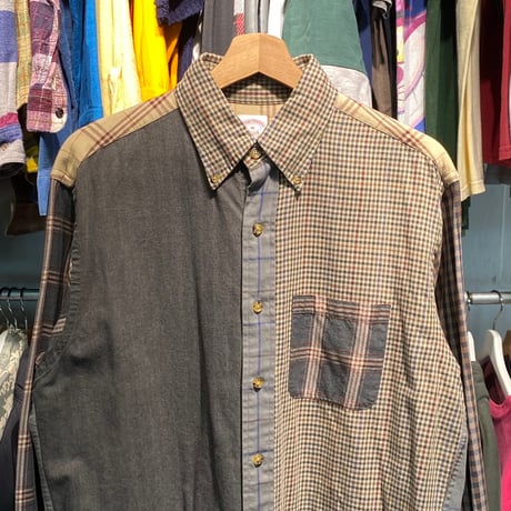 BROOKS BROTHERS CRAZY PATTERN BD SHIRT MEDIUM 00573