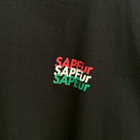 SAPEur × atmos ANIMAL SLEEVE LOGO LS TEE BLACK XXL 40791