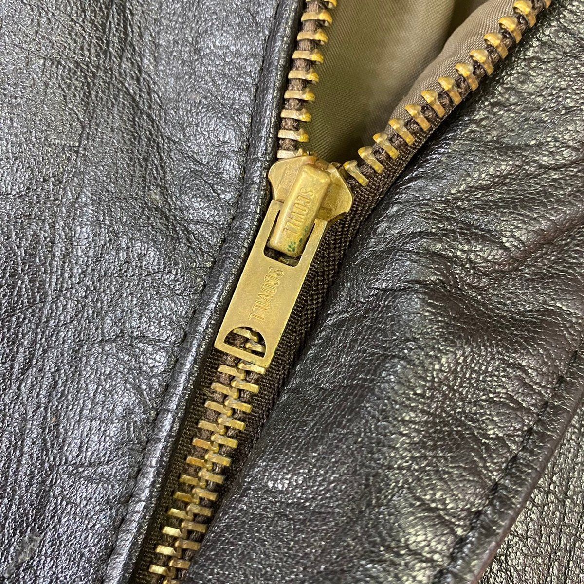 L.L.BEAN 80-90S A2 TYPE LEATHER JACKET DARKBROW