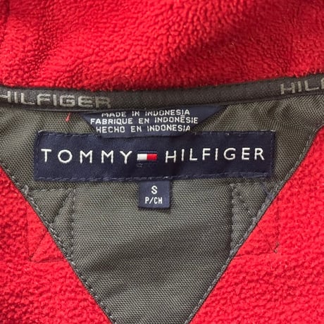TOMMY HILFIGER 90S TECH FLECCE JACKET RED SMALL 63993