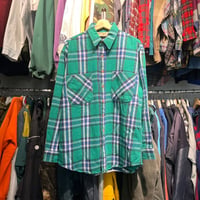 BIC MAC CHECK NEL SHIRT LARGE TALL 20750