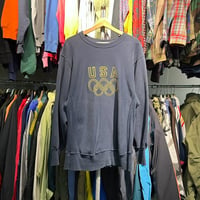 CHAMPION 90S RW SWEAT USA OLYMPIC NAVY XL 13228
