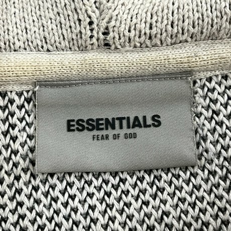 ESSENTIALS LOGO KNIT HOODIE WHITE XL 51106