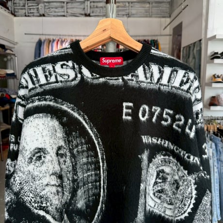 Supreme MONEY SWEATER BLACK LARGE 56552