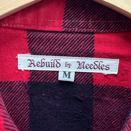 NEEDLES REBUILD BY RIBBON FLANNNEL SHIRT MEDIUM 17994